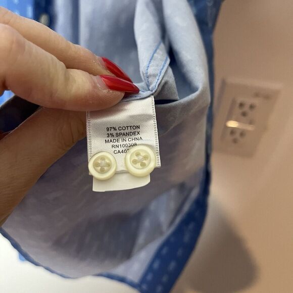 Peter Millar Skull Tiki Button Up Shirt Men Sz L Blue Skull Print Classic Fit​​ - Picture 3 of 7